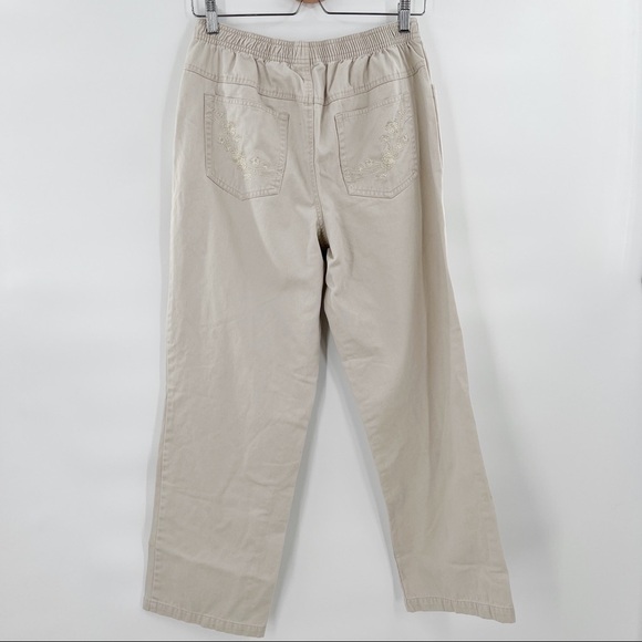 VINTAGE penmans khaki elastic waist wide leg pants - Picture 2 of 7